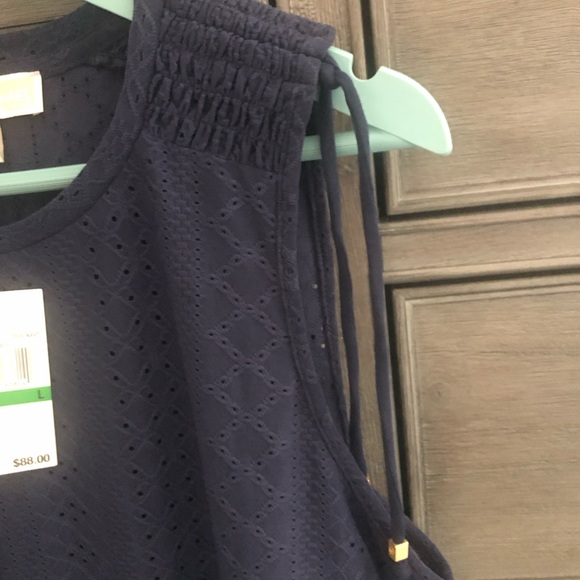 Michael Kors navy blue Sleeveless Blouse L - Picture 4 of 8